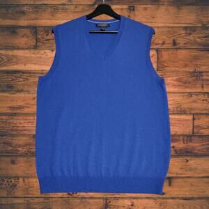 Banana Republic Men's Silk Cashmere Blend Sweater Vest Size Medium Blue‎